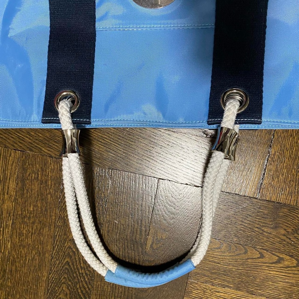 Vineyard Vines Nautical Blue Tote Bag With Navy And Silver Accents View 3